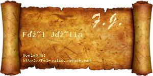 Fél Júlia névjegykártya