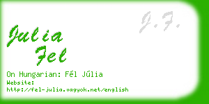 julia fel business card